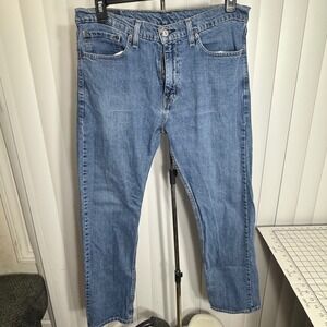 Levis 505 Regular Fit Jeans Mens W36 L32 Blue Denim Classic Casual Pants